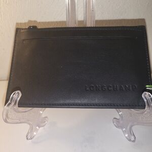 Longchamp Black Leather Men's Card Holder